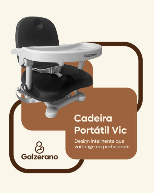 Um design inteligente feito para famílias que estão sempre em movimento. Com a Cadeira Portátil Vic da Galzerano, a praticidade vai longe, garantindo que a hora da refeição seja tranquila e deliciosa em qualquer lugar. 

🥣 Estrutura em plástico injetado de alta resistência 
🥣 3 regulagens de altura do assento 
🥣 Pés antiderrapantes 

Visite uma de nossas lojas parceiras e saiba mais. 💛 

#cadeiravic #cadeiraportátil #horadapapinha #refeiçãodobebê #galzerano