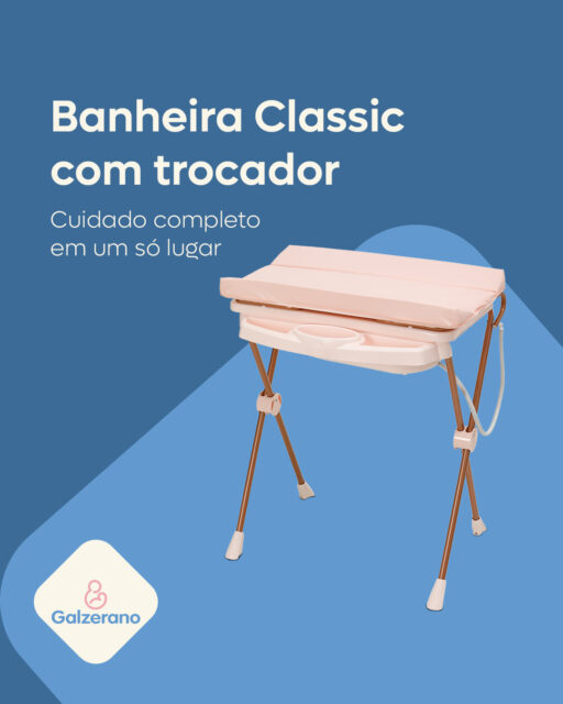 Do banho à troca, o cuidado continua no mesmo lugar. A Banheira Classic com trocador da Galzerano reúne dois momentos em um só produto para deixar a rotina com o bebê mais simples e completa. 

👉 Possui saboneteira e mangueira para saída de água do tanque 
👉 Acompanha assento redutor para recém-nascido 
Visite uma de nossas lojas parceiras e saiba mais. 💛 

#banheiraclassic #banhoetroca #praticidadenobanho #galzerano