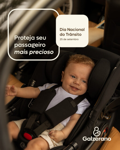 Com o passageiro mais precioso a bordo, a segurança é prioridade. Para que seu filho esteja sempre protegido em qualquer aventura e trajeto, escolha o Dispositivo de Retenção para Crianças (DRC) adequado à sua idade, peso e altura: 

🚗 Bebê conforto: obrigatório do nascimento a 1 ano (até 13 kg) 
🚗 Cadeirinha: obrigatória de 1 a 4 anos (ou com peso até 18 kg) 
🚗 Assento de elevação: obrigatório de 4 a 7,5 anos (até 1,45 m de altura e peso de até 36 kg) 

Cada fase da infância precisa de um cuidado especial durante as viagens. Para todas elas, conte com a Galzerano para proteger quem mais importa. 

Dia Nacional do Trânsito 
25 de setembro 

#diadotrânsito #DRC #segurançanotrânsito #viagemsegura #galzerano